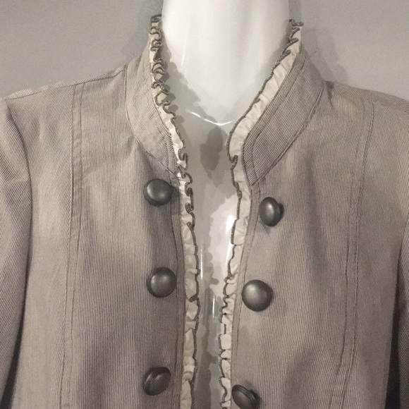 Open Front Military Blazer sz small - Picture 2 of 4